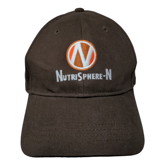 Cap America Men's Strapback Hat Brown Adjustable Embroidered Nutri Sphere N