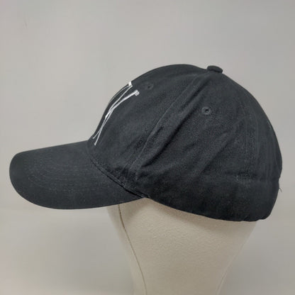 STK Men's Slideback Hat Black Embroidered Logo Global Promo Vent Holes