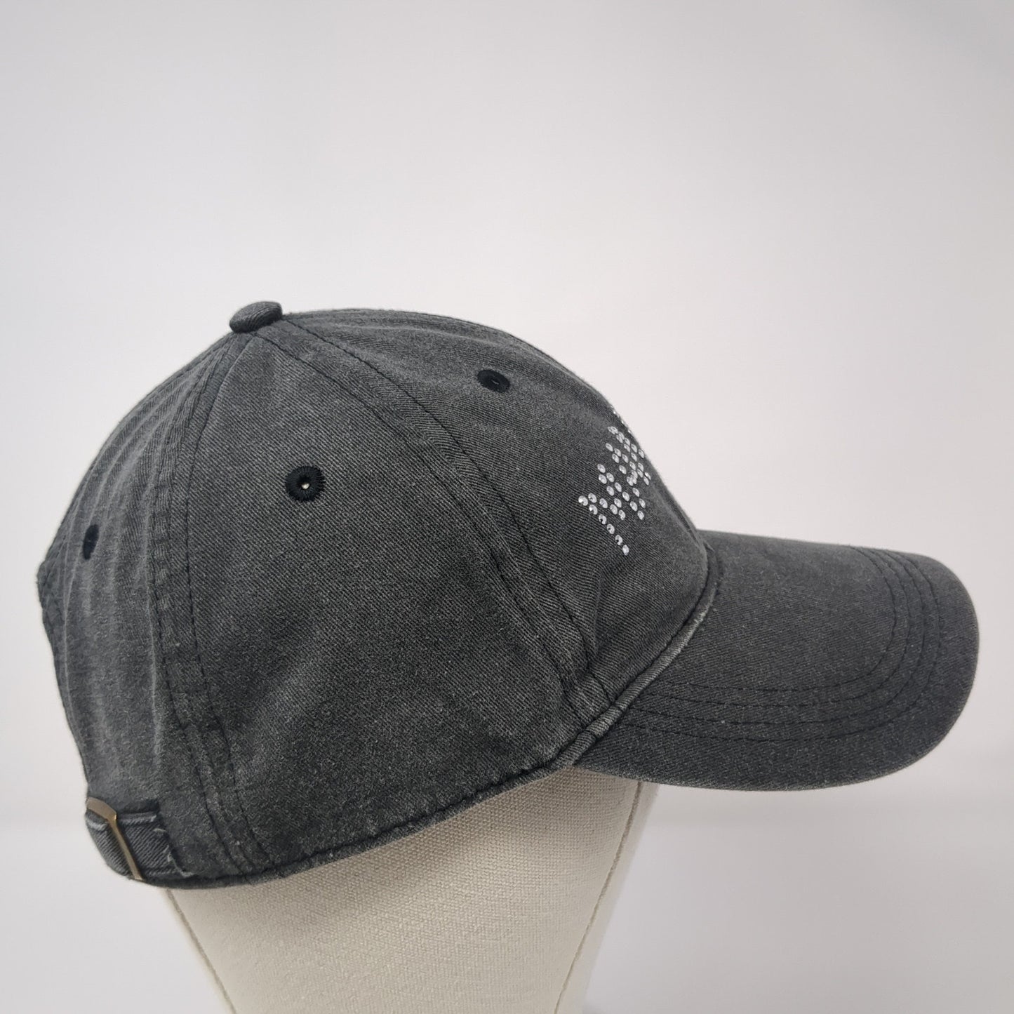 Manilow Rhinestone Slideback Hat Gray One Size Adjustable Authentic Pigment