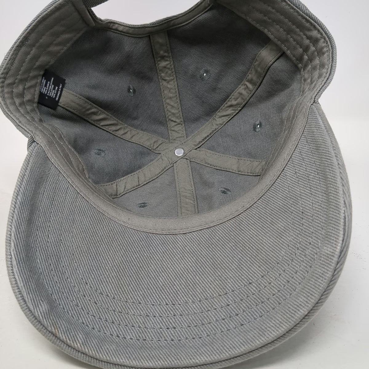 Brandy Melville Baseball Cap Gray One Size Slideback Cotton Adjustable Blank Hat