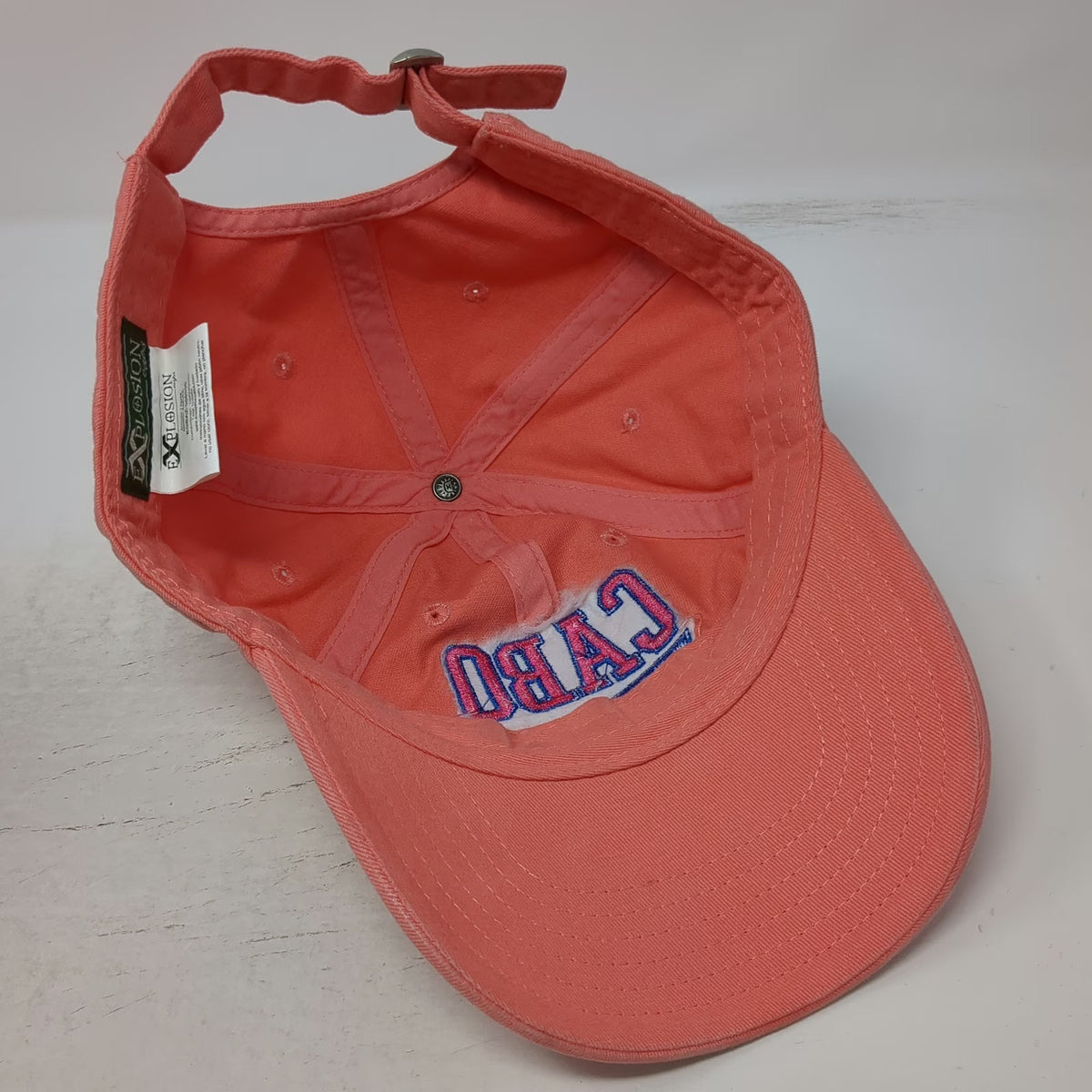 Explosion Pink One Size Baseball Cap Cabo Baja Mexico Embroidered Hat