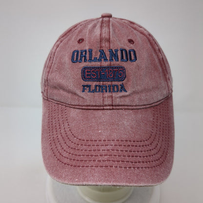 Orlando Florida Est. 1875 Slideback Hat Red One Size Adjustable Ben Kaufman