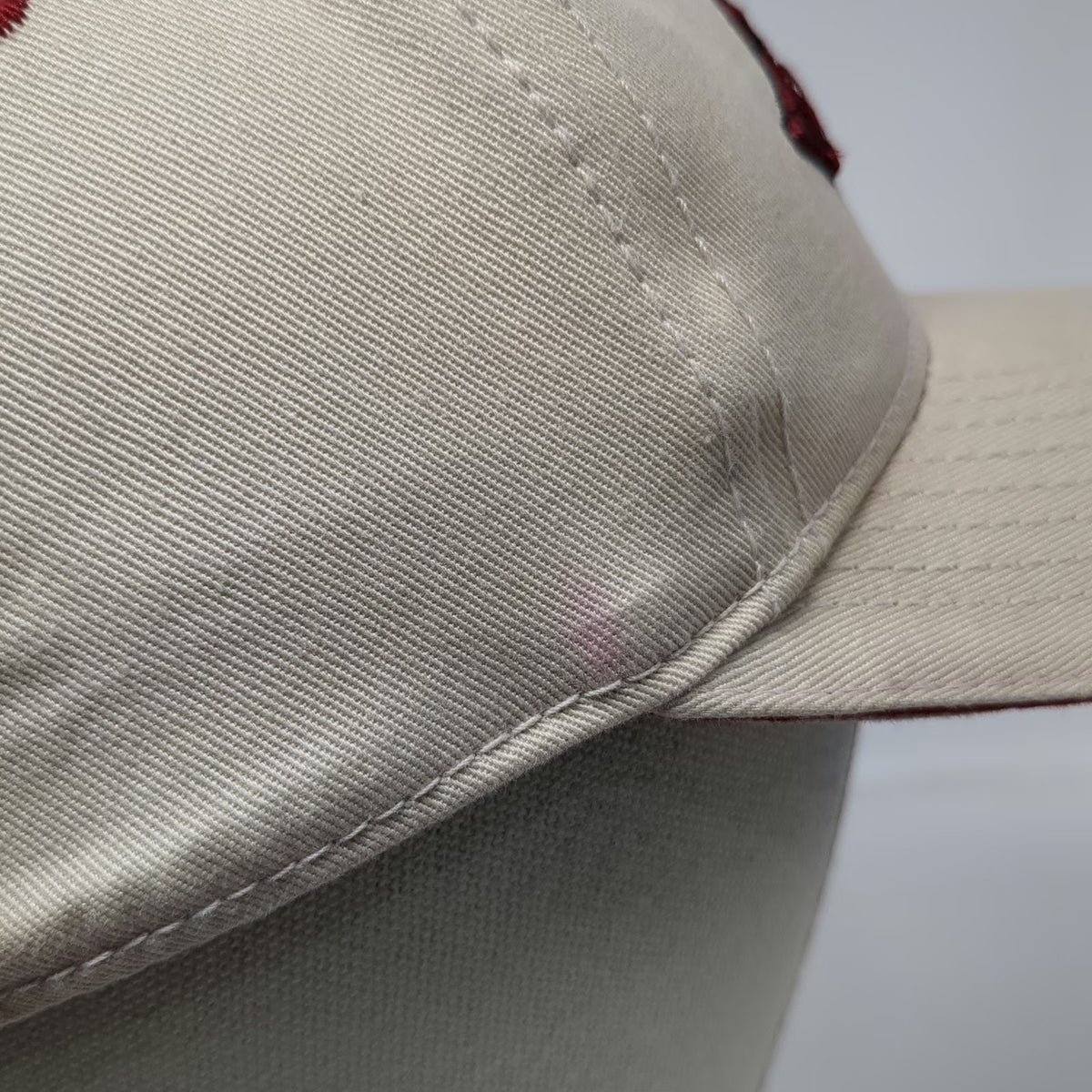 Arkansas Razorbacks NCAA Tailgate Gear Hat Beige Red One Size Strapback Hog Logo