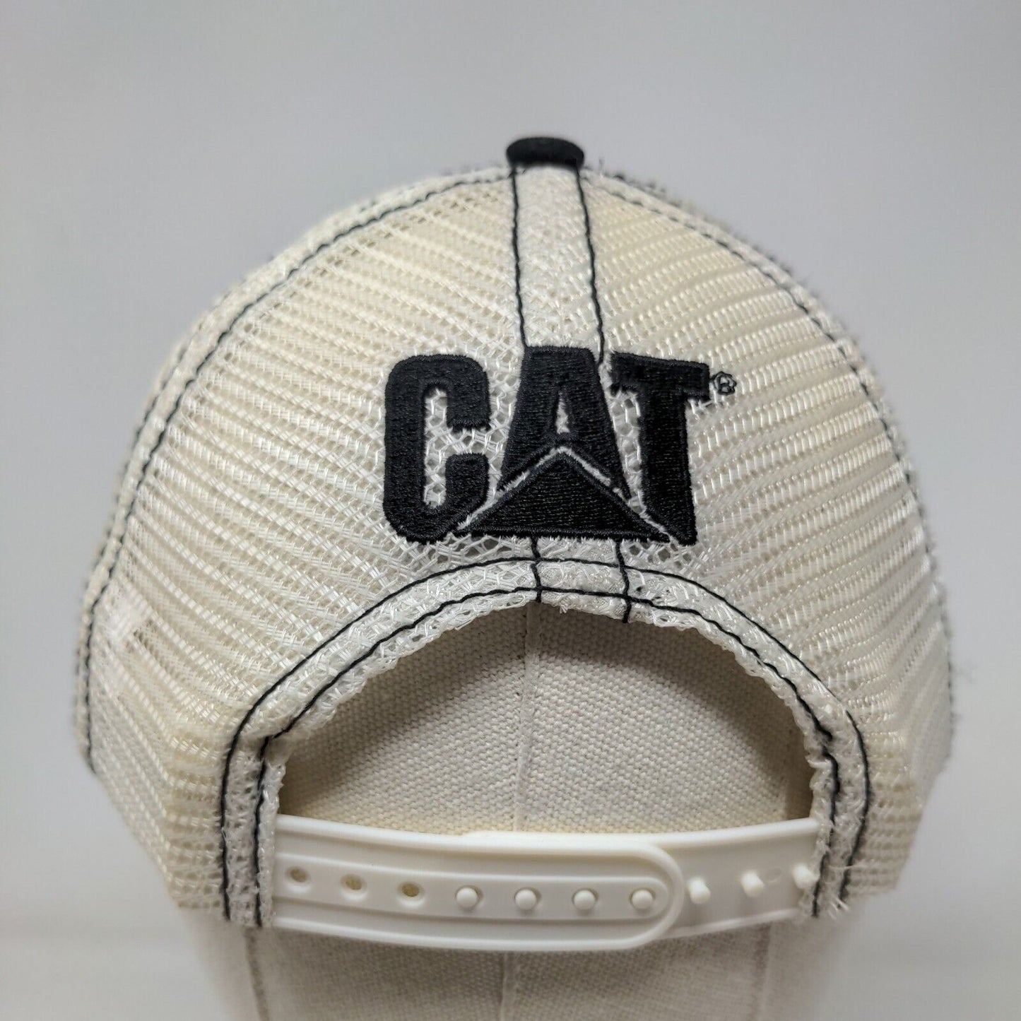 CAT Caterpillar Men's Snapback Mesh Back Hat Black Embroidered Logo