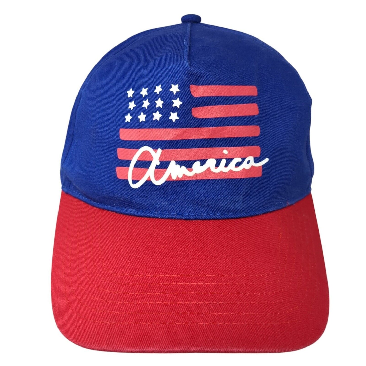 America Strapback Hat Multicolor One Size Adjustable Patriotic US Flag 6 Panel
