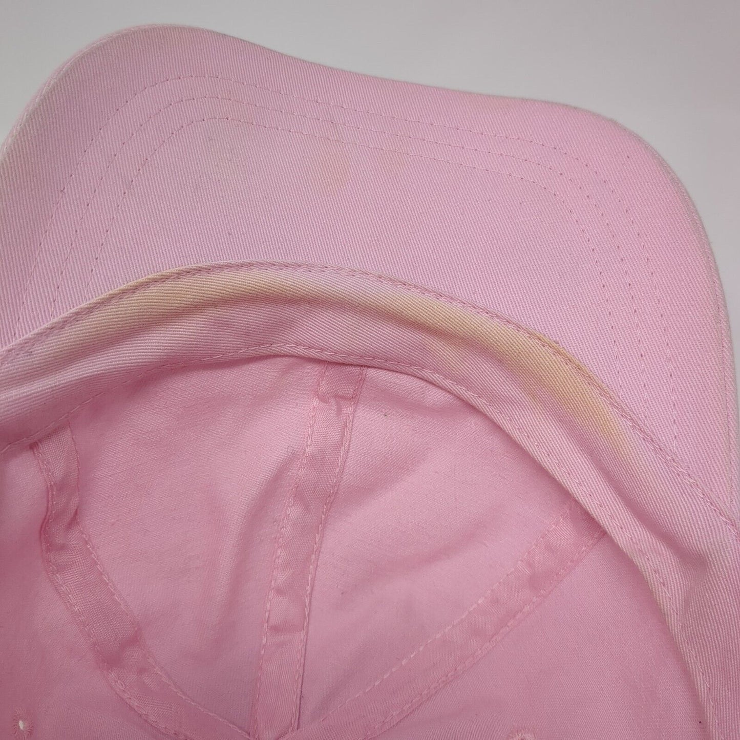 Unbranded Strapback Hat Pink One Size Adjustable Vented Holes 6 Panel Blank