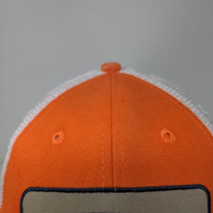 Spanish Fly Snapback Mesh Back Trucker Hat Orange One Size Colorblock Fishing