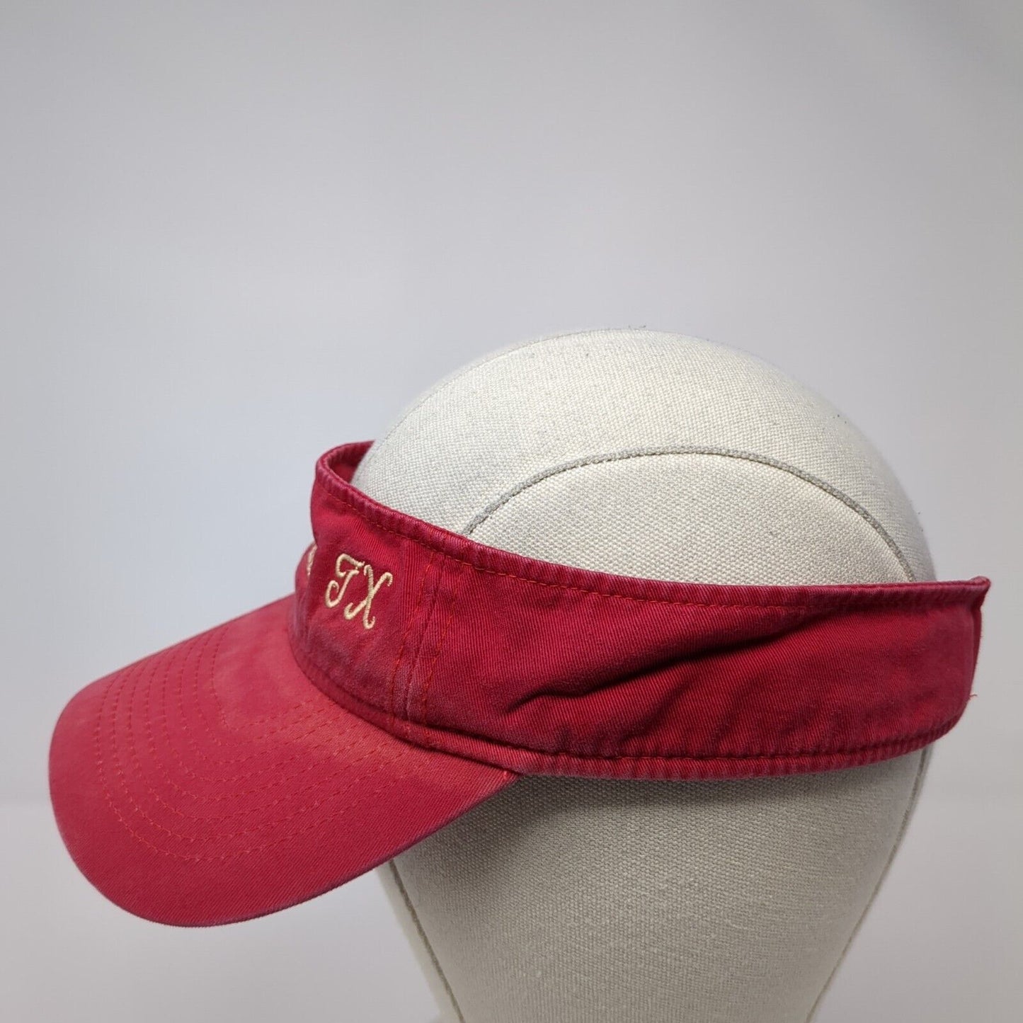San Antonio TX Strapback Sun Visor Hat Red One Size Adjustable Headshots