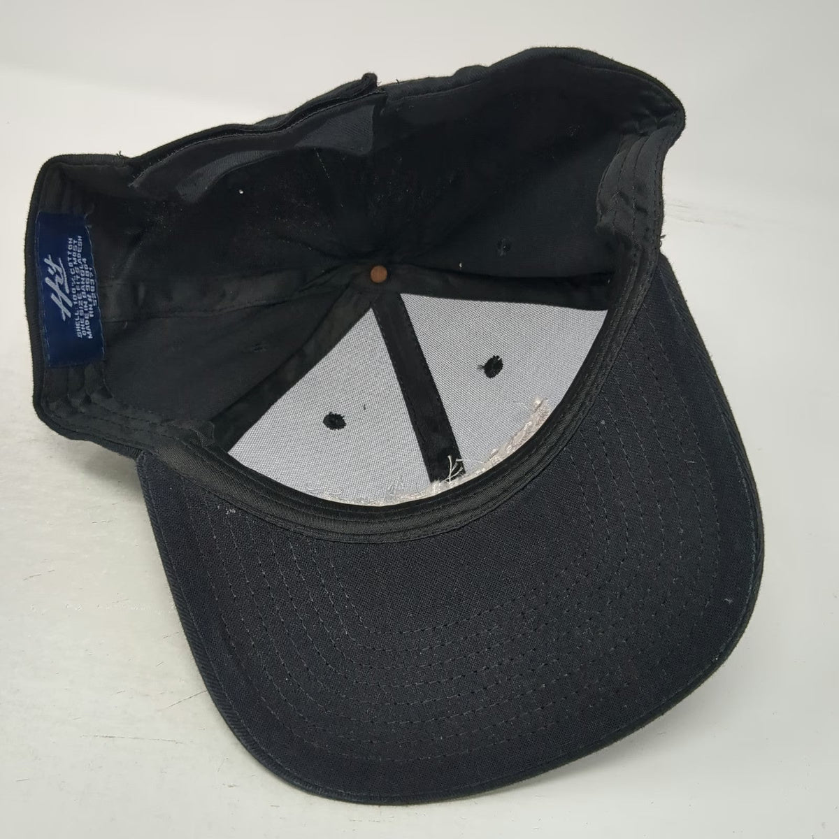 Hit Total by Verizon Logo Embroidered Black Baseball Cap Hat One Size Strapback