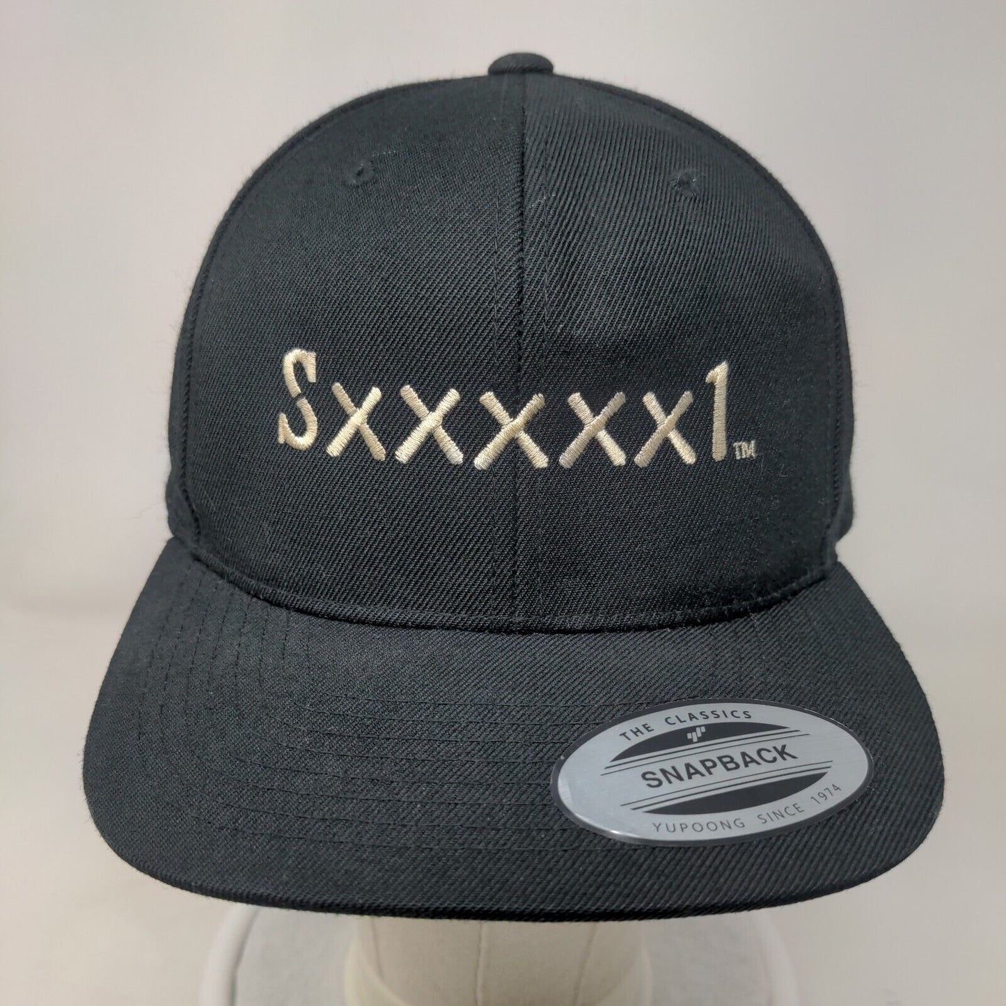 Sxxxxx1 Suforia Snapback Hat Black One Size Embroidered Adjustable Yupoong