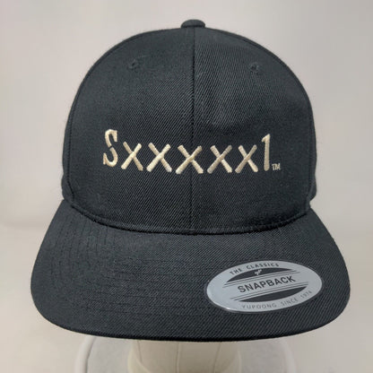 Sxxxxx1 Suforia Snapback Hat Black One Size Embroidered Adjustable Yupoong