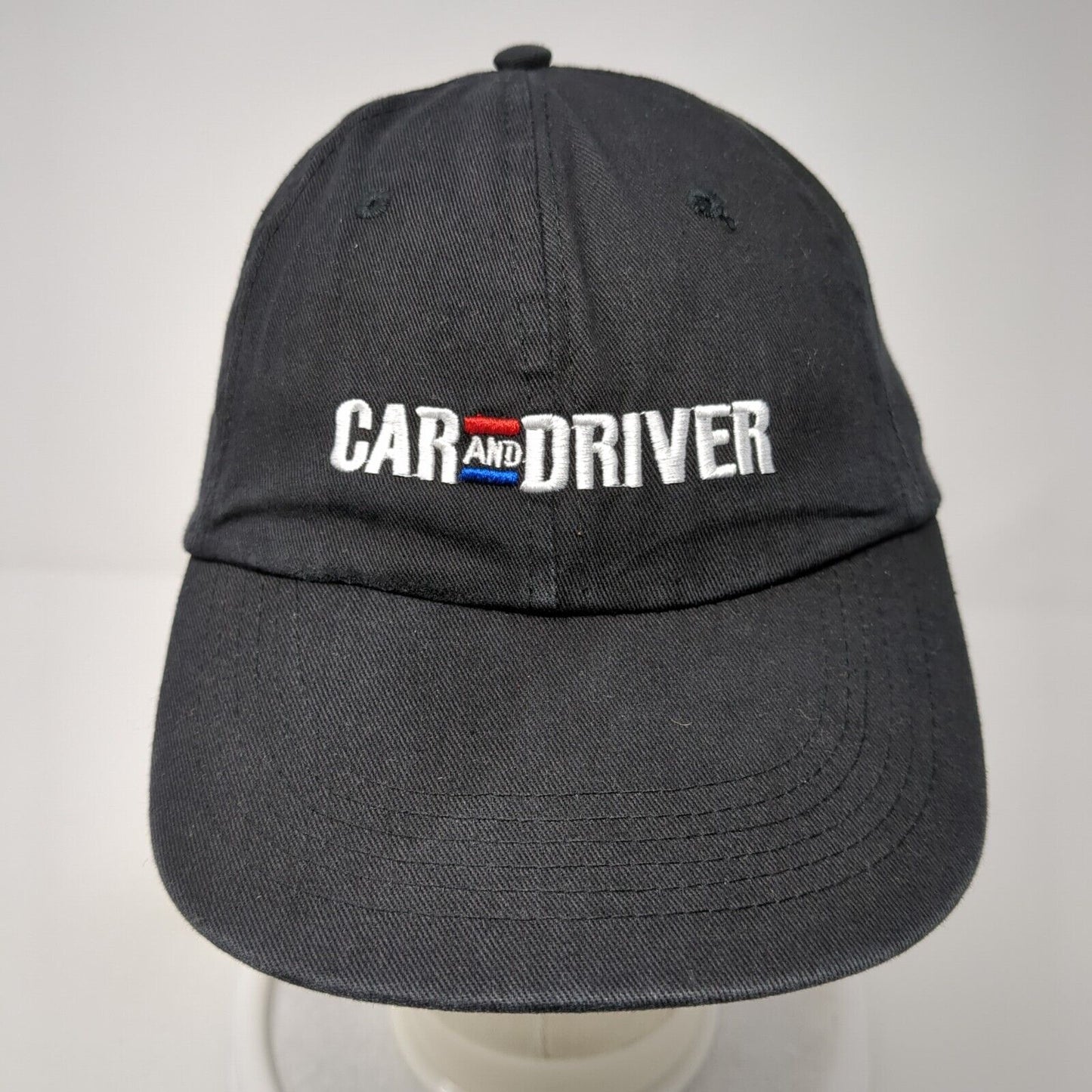 Car and Driver Strapback Hat Black One Size Adjustable Embroidered 6 Panel