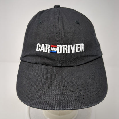 Car and Driver Strapback Hat Black One Size Adjustable Embroidered 6 Panel
