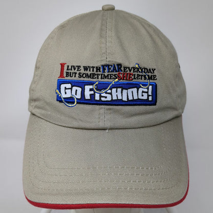 Paramount Outdoors Baseball Cap Beige One Size Fishing Graphic Slideback Hat