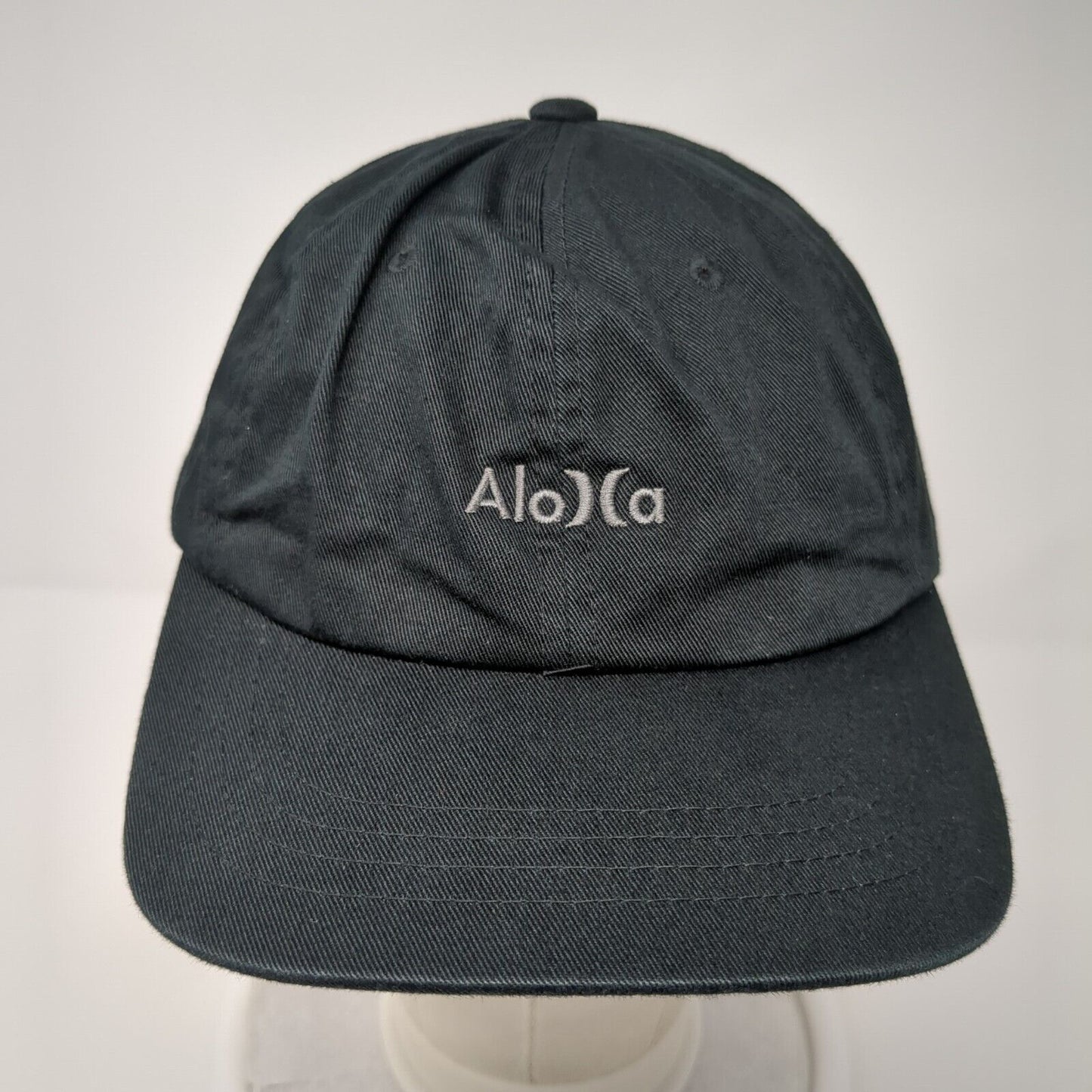 Hurley Aloha Snapback Hat Black One Size Embroidered Adjustable Yupoong