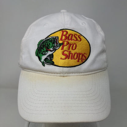 Bass Pro Shops Snapback Hat White OSFM Embroidered Gone Fishing