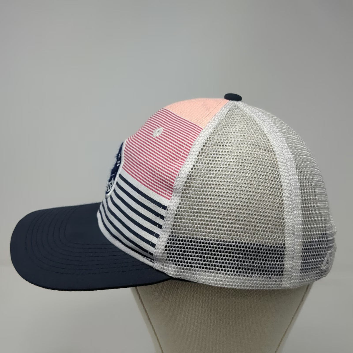 Ahead St John Brewers USVI Trucker Hat Blue Pink White One Size Mesh Snapback