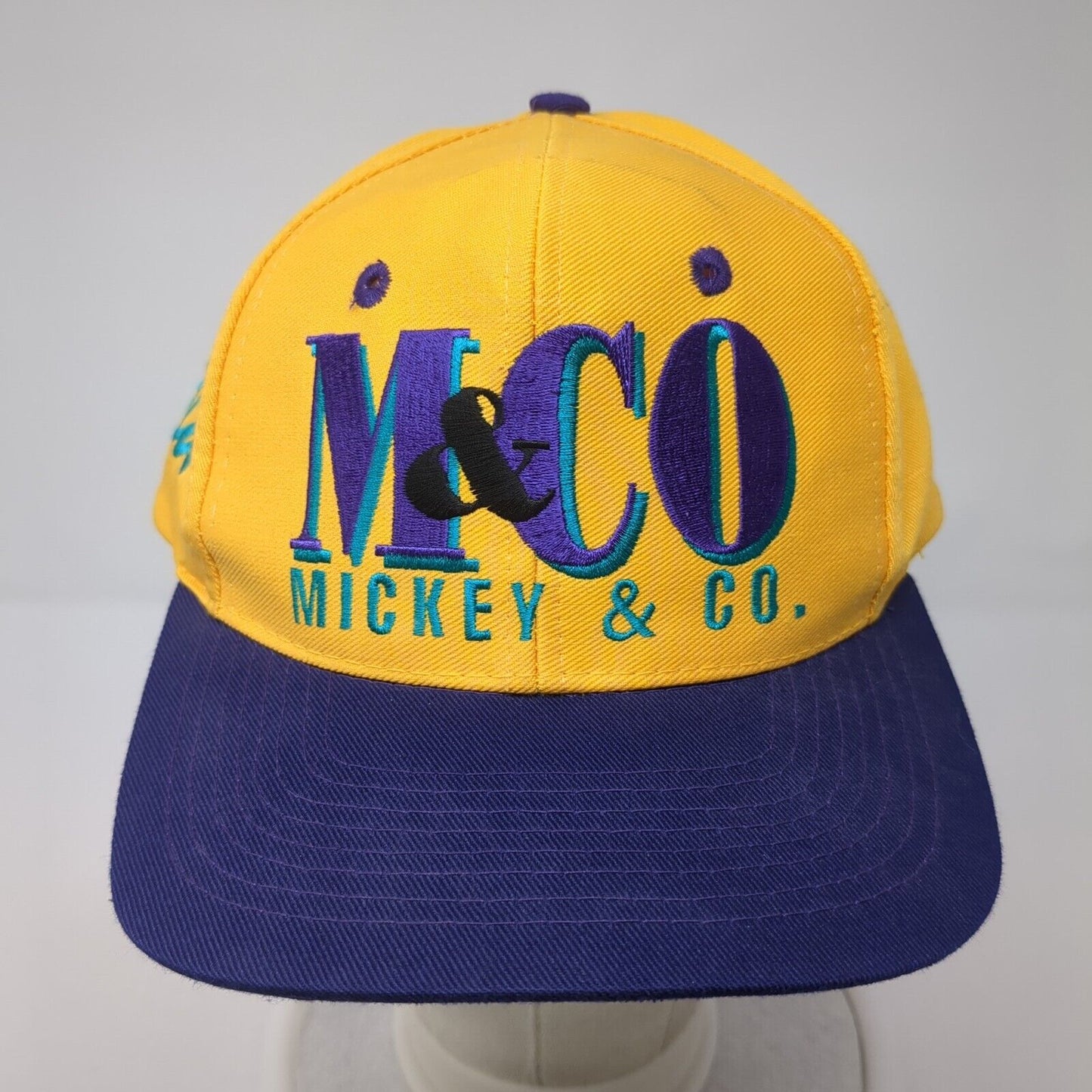 Mickey & Co. Snapback Hat Multi One Size Embroidered Colorblock Disney