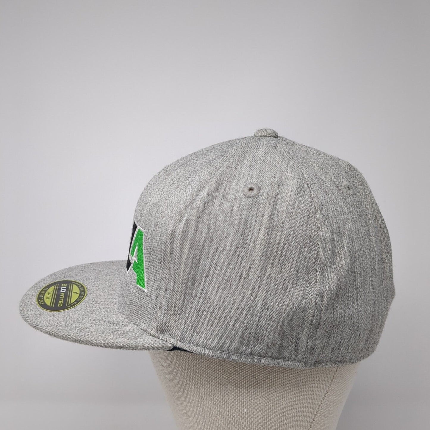 ZA Zombie Acres Fitted Hat Gray 7 1/4-7 5/8 Embroidered Flexfit Tech