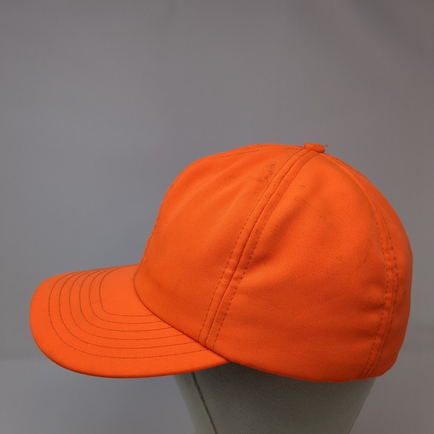 Unbranded Fitted Hat Orange Medium Lightweight 6 Panel Solid Blank