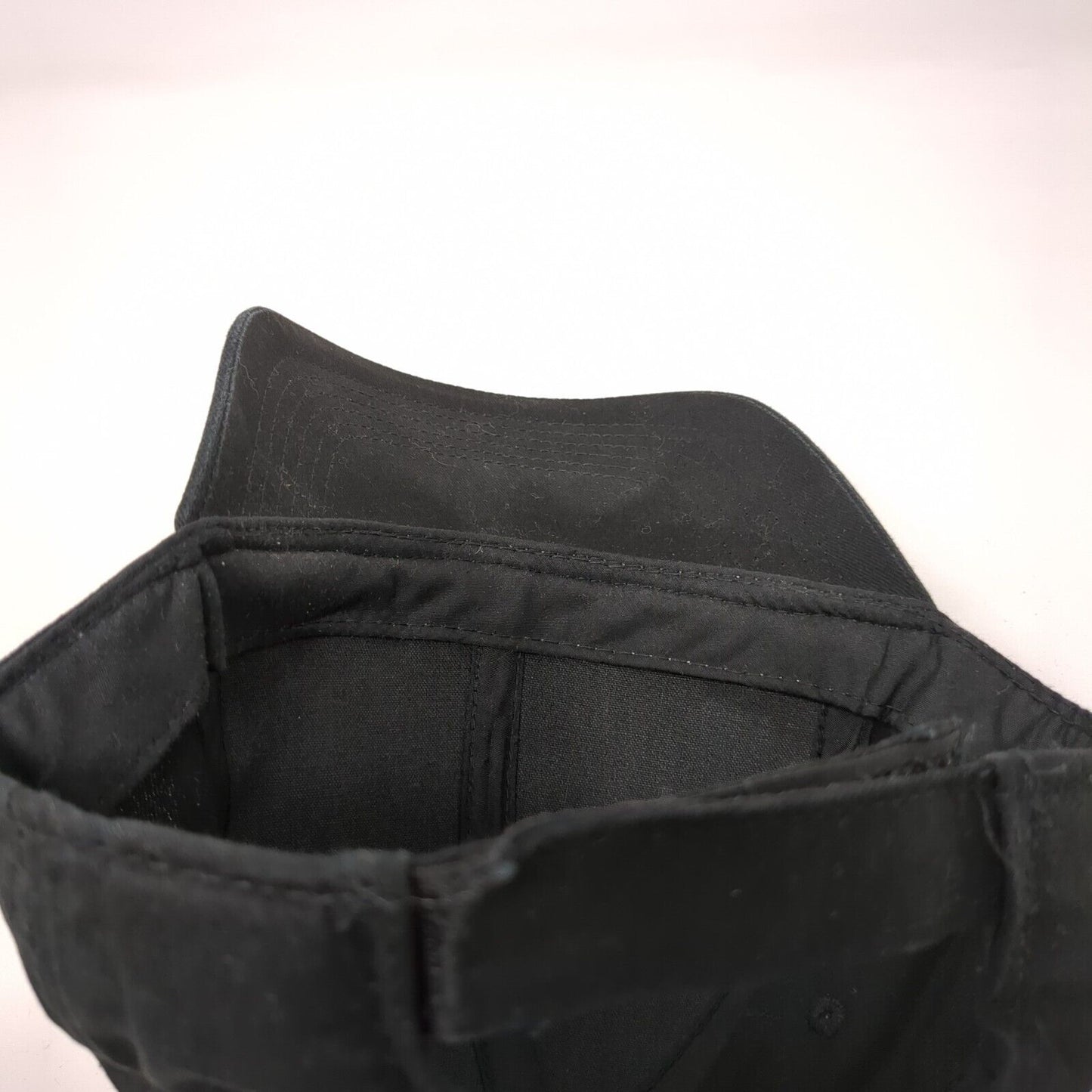 George Strapback Hat Black One Size Adjustable Blank 6 Panel Solid