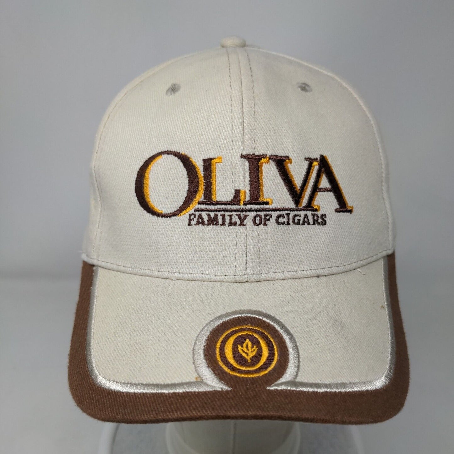 Oliva Family Of Cigars Strapback Hat Tan One Size Embroidered 6 Panel