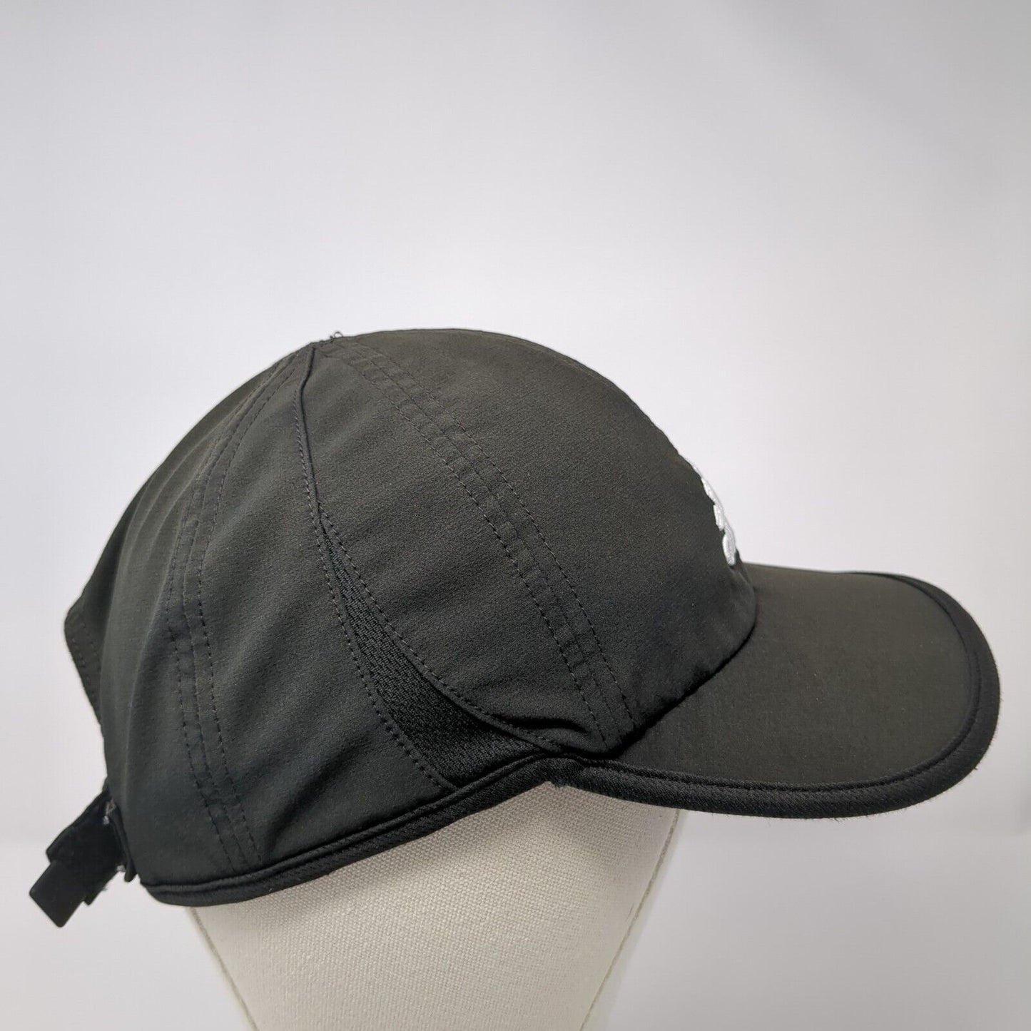 Adidas Strapback Hat Black One Size Adjustable Embroidered Breathable Mesh