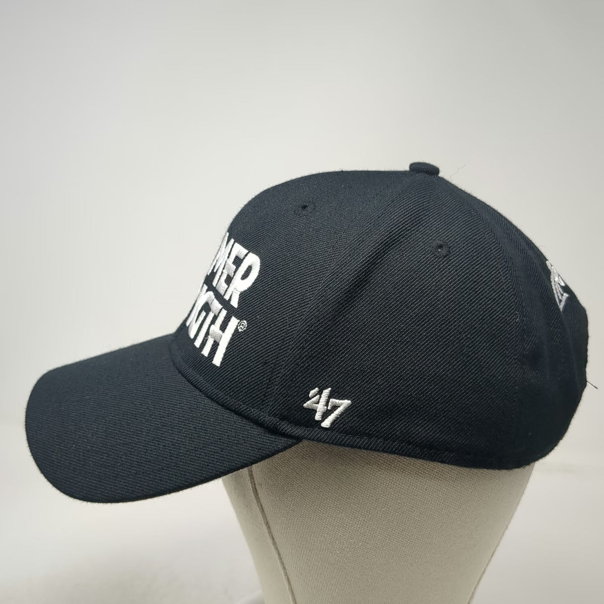 '47 Brand Baseball Cap Black One Size Hammer Strength Life Fitness Strapback Hat