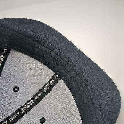 KB ETHOS Fitted Baseball Cap Black Size 7 1/8 Vented Holes 6 Panel Blank