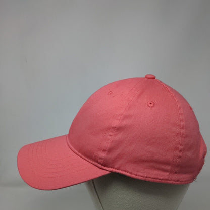 Unbranded Strapback Hat Pink OSFM Adjustable Vented Holes 6 Panel Blank