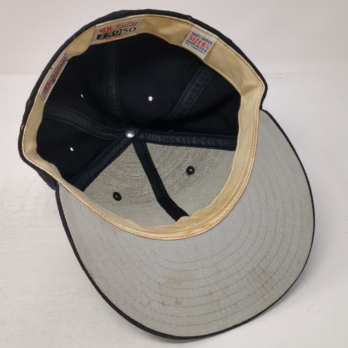 New York Yankees MLB New Era Baseball Cap Blue 6 7/8 Wool Diamond Collection Hat