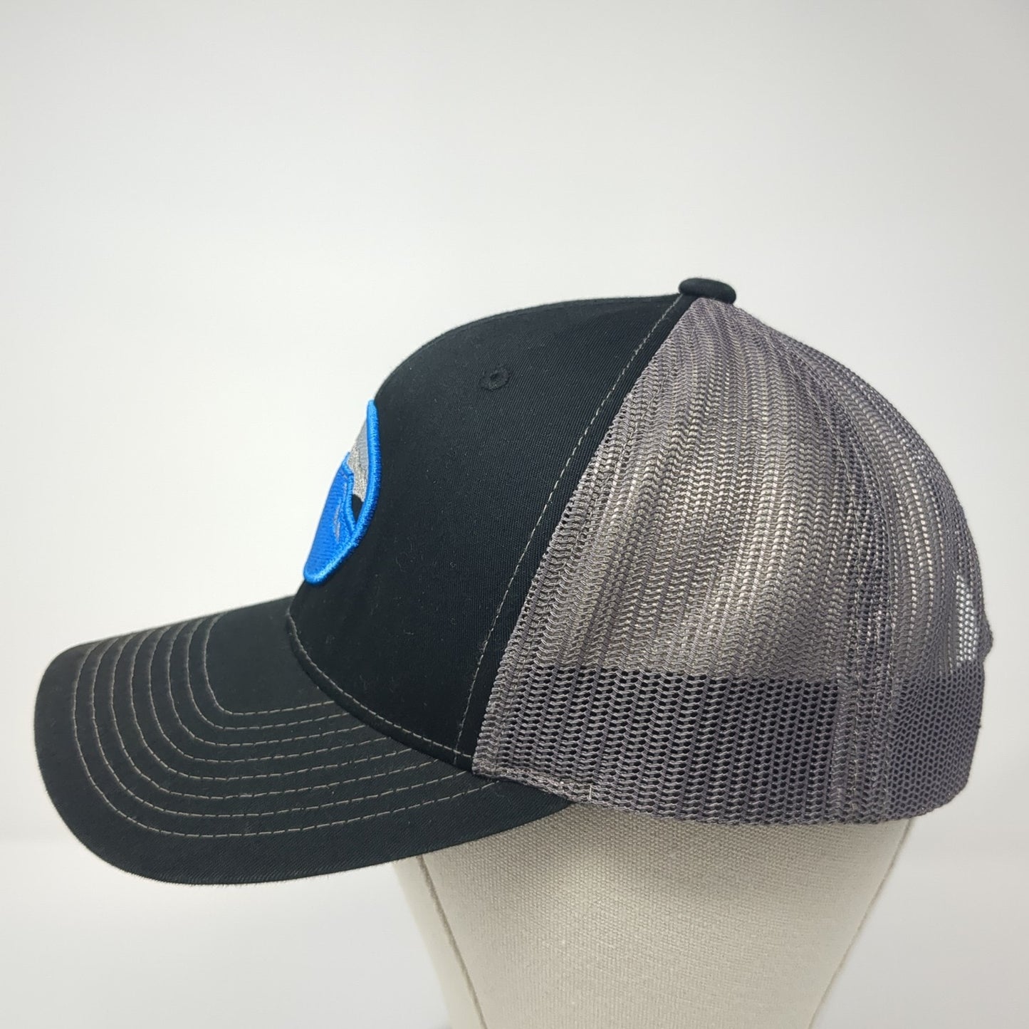 Foothills PT Snapback Trucker Hat Black One Size Adjustable Mesh Back Richardson