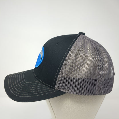 Foothills PT Snapback Trucker Hat Black One Size Adjustable Mesh Back Richardson