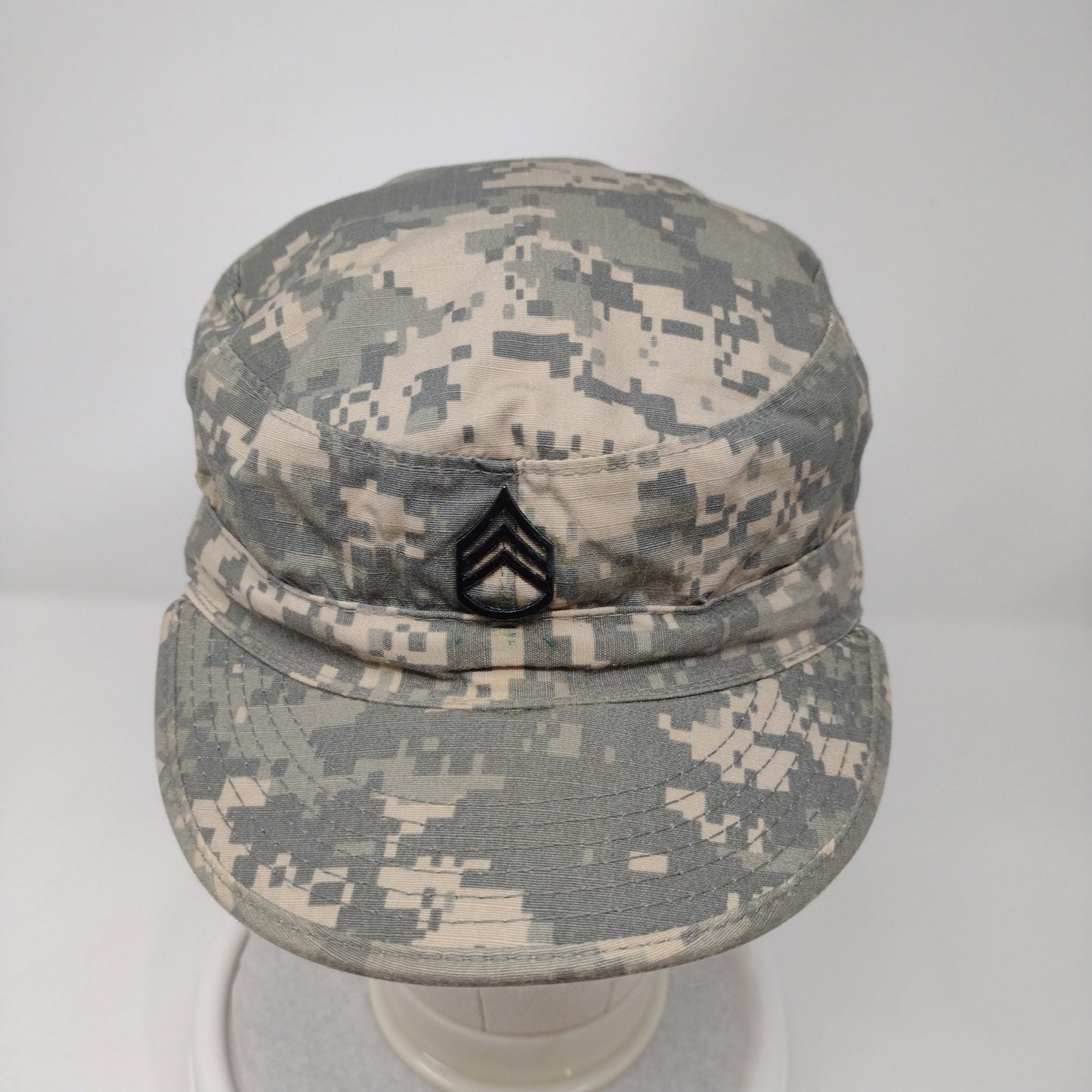US Army Combat Uniform Digital Camo Patrol Cap Size 7 1/2 Green Tan Uniform