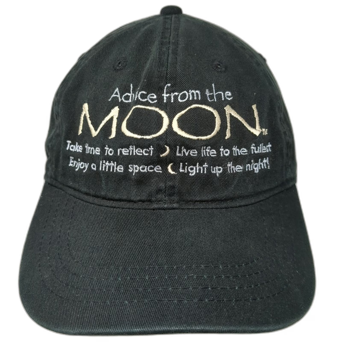 Outdoor Cap Baseball Cap Black One Size Advice From The Moon Embroidered Hat