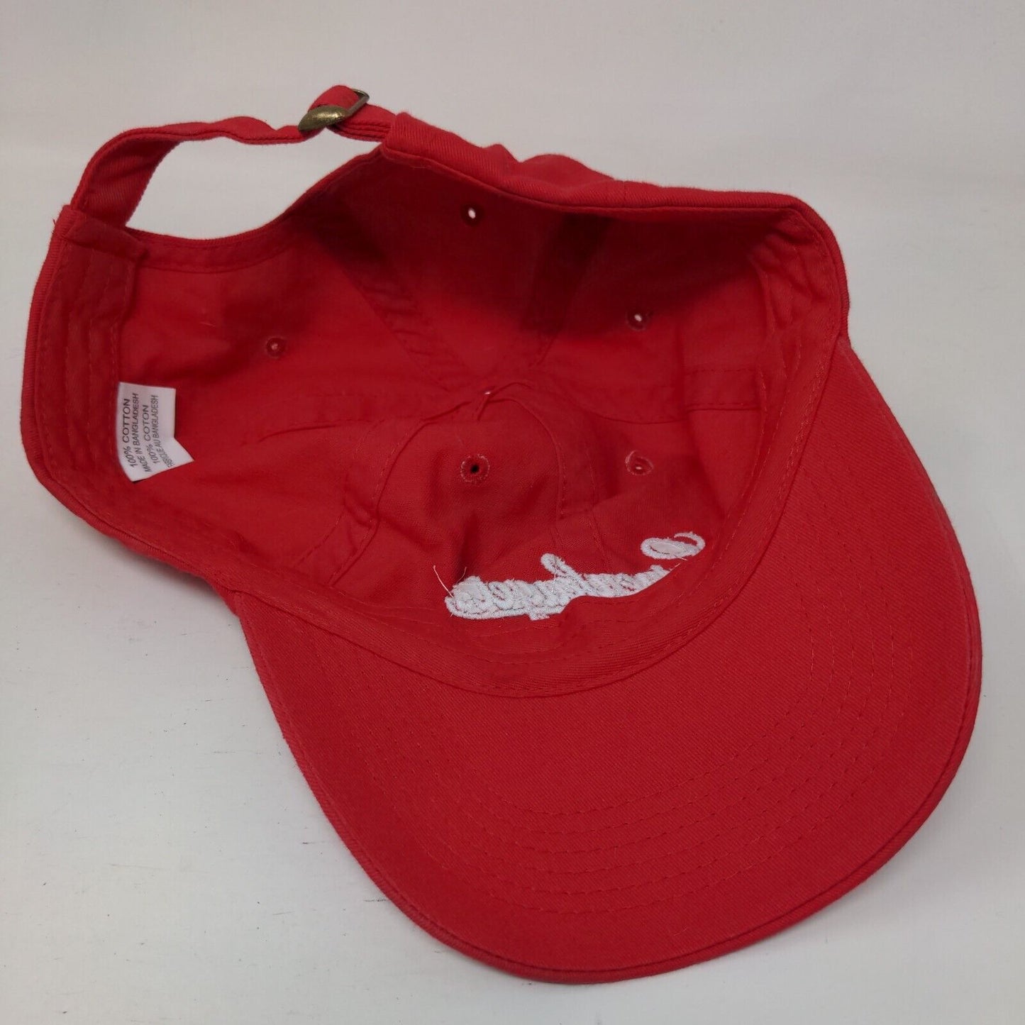 Leinenkugel's Slideback Hat Red One Size Adjustable Embroidered Vented Holes