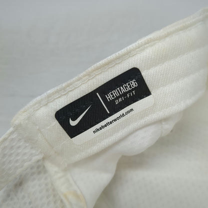 Nike Baseball Cap White One Size Dri-FIT Heritage86 Mesh Slideback Hat Swoosh