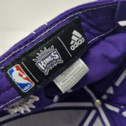 Sacramento Kings NBA adidas Hat Purple One Size Strapback Contrast Stitching
