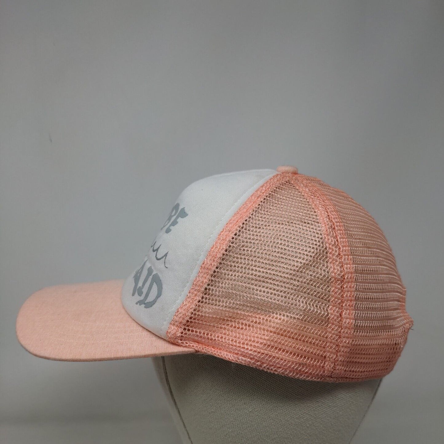 Maybe I'm A Mermaid Snapback Trucker Hat Pink One Size Mesh Back 5 Panel