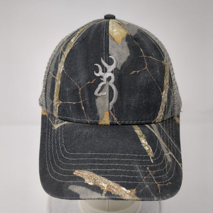 Browning Snapback Mesh Back Trucker Hat Camo One Size Embroidered Logo