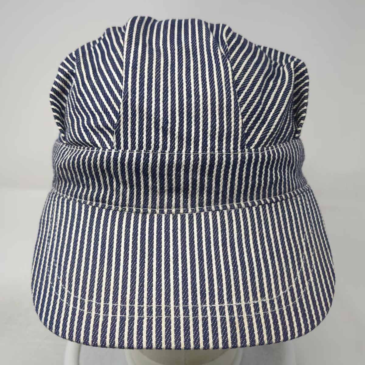 Merit Snapback Hat Blue White Hickory Stripe One Size Cotton Engineer Striped