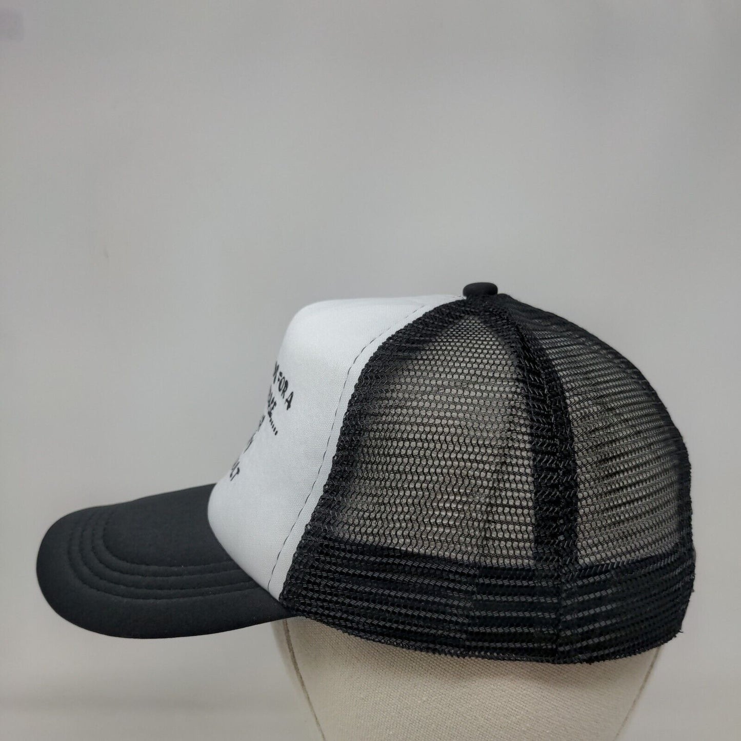 Seven Words For A Happy Marriage Snapback Mesh Back Trucker Hat Black One Size