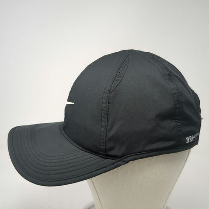 Nike Baseball Cap Black One Size Dri-FIT Featherlight Strapback Swoosh Golf Hat