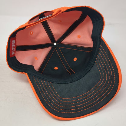 Western Star Trucks Baseball Cap Orange One Size Strapback Embroidered Logo Hat