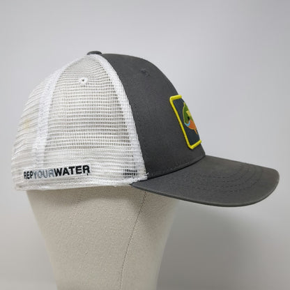 RepYourWater Trucker Hat Gray One Size Mesh Snapback Sunfish Patch Fishing Gear