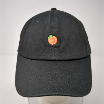 Georgia Peach Slideback Hat Black One Size Adjustable Embroidered 6 Panel
