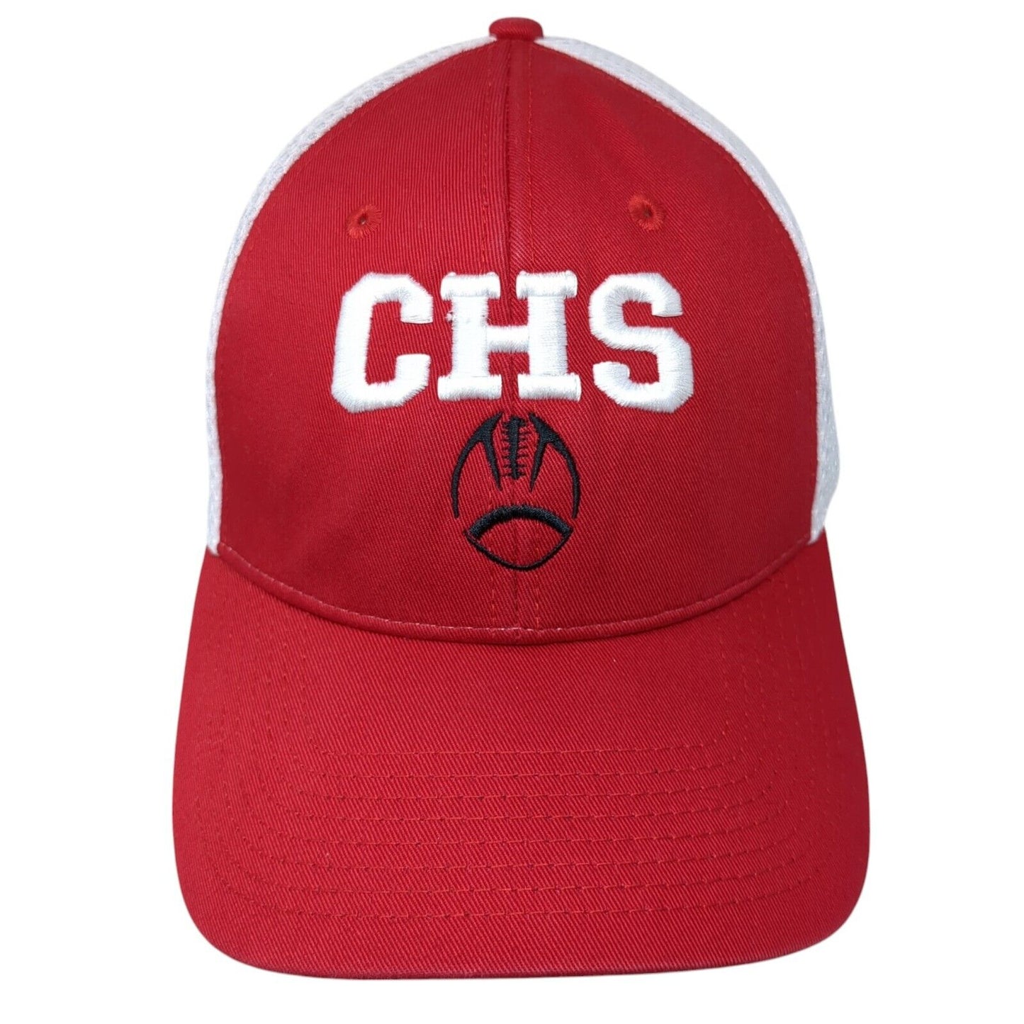 CHS Fitted Trucker Hat Red M/L Mesh Back Embroidered Mesh Back 39Thirty New Era
