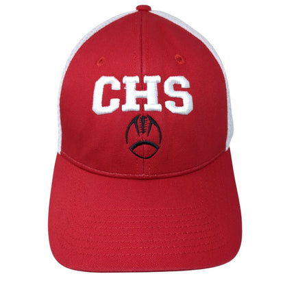 CHS Fitted Trucker Hat Red M/L Mesh Back Embroidered Mesh Back 39Thirty New Era