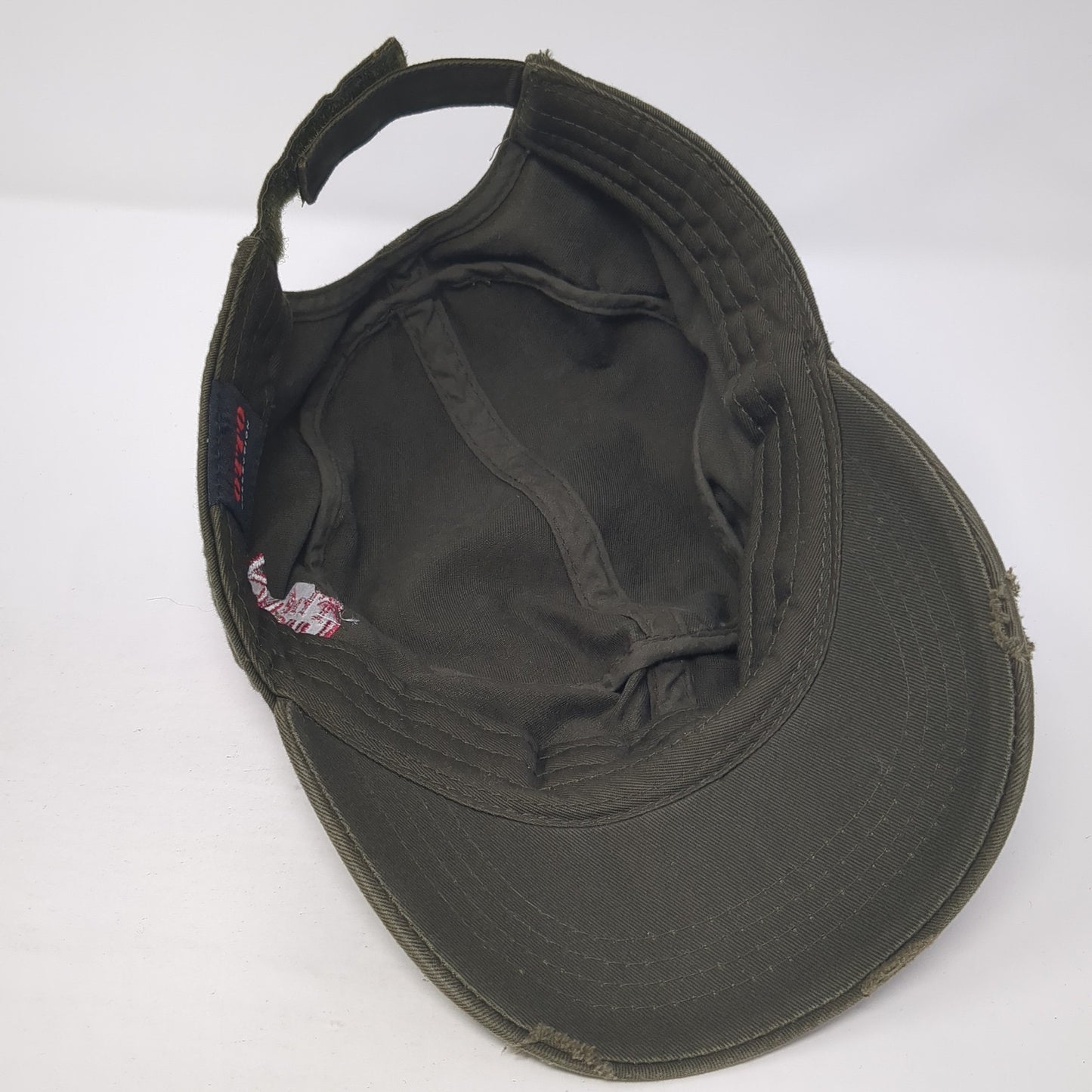 The Lucky Ones Cadet Army Cap Brown One Size Adjustable Distressed Otto