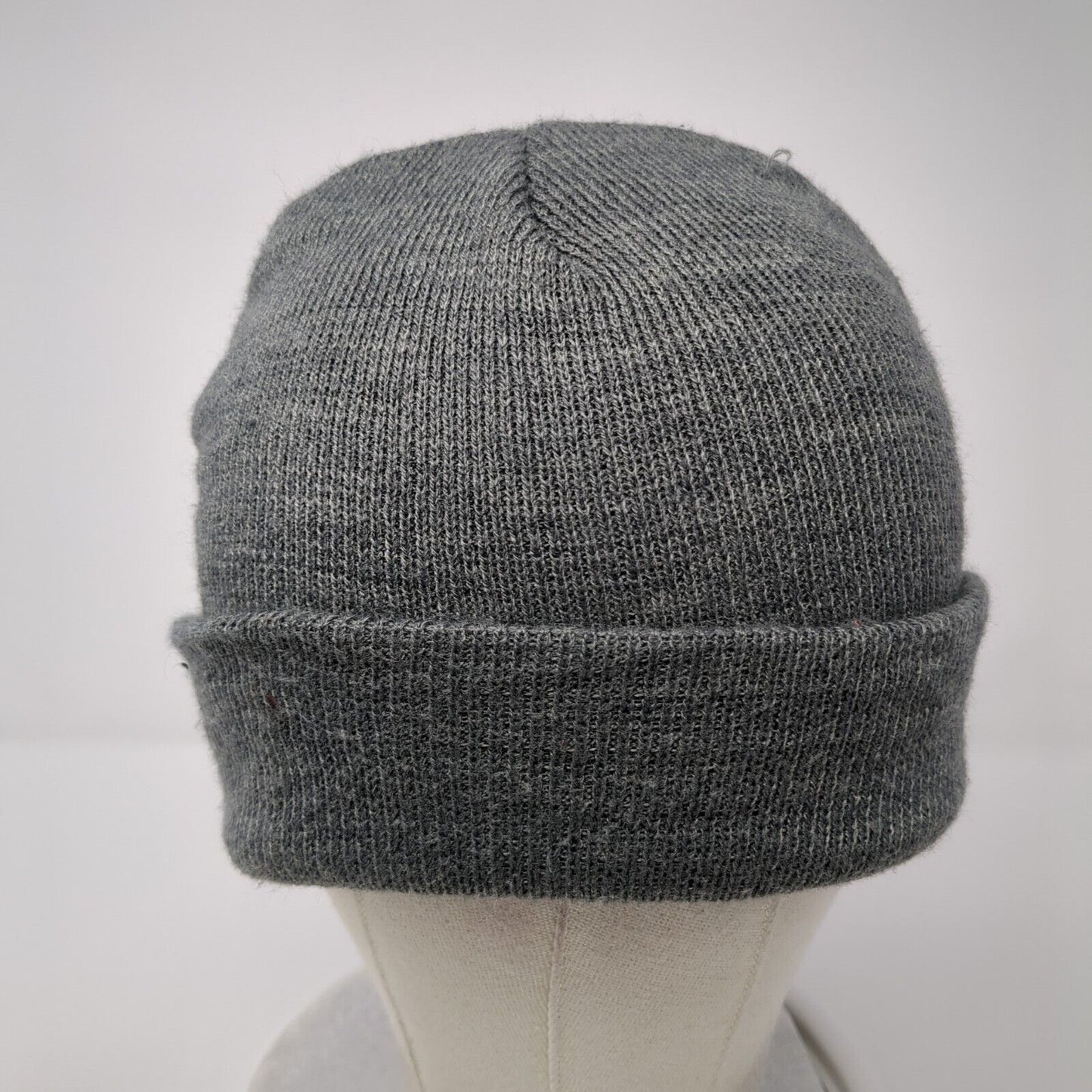 George Knit Beanie Hat Gray One Size Stretch Solid Blank Outdoor